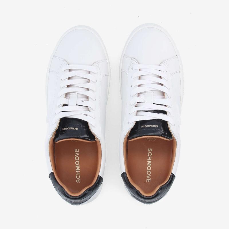 SPARKLE SNEAKER W - NAPPA/KROCO - BLANC/NOIR